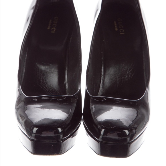 GUCCI black patent leather platform heels - Picture 3 of 6